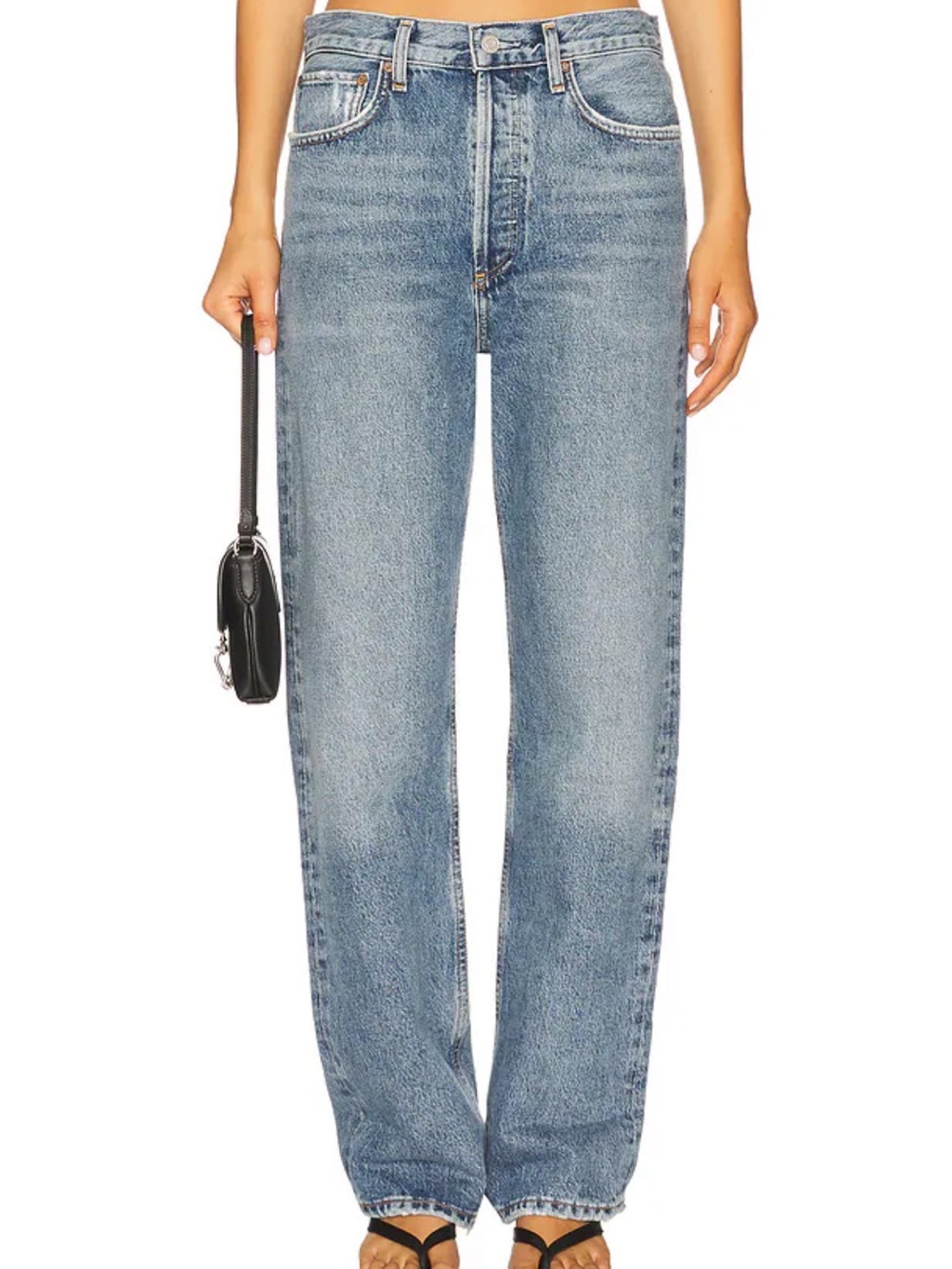 Agolde Fran Low Slung Easy Straight Leg Jeans in Invention